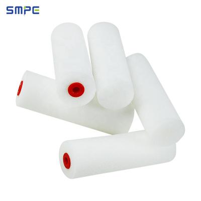 China High Quality 10 Millimeter Roller Paint Cover Mini Foam Paint Roller Cover White Elastic For Wall Building Stucco for sale