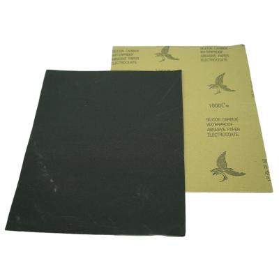 China Foam Good Quality Silicon Carbide Sandpaper Wet Dry Abrasive Waterproof Sanding Paper Sheet For Wood Furniture for sale