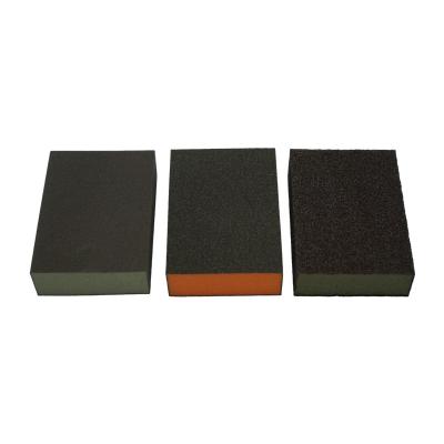 China Foam Block Manual High Density Abrasive Sand Sponge Block Sandpaper Aluminum Oxide Sponge Block Foam Polishing Grinding Tool for sale