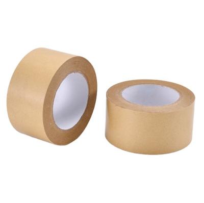 China Waterproof Expanded Paper Kraft Self Adhesive Tape Reinforced Kraft Paper Sealing Tape Kraft Paper Wrapping Tape for sale