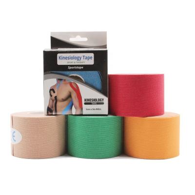 China Pre Cut Sports Kinesiology Tape Hot Sale Prevent Muscle Strain Elastic Muscle Tape Sports Safety Kinesiology Athletic Tape for sale