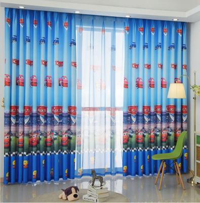 China Wholesale American Style Fashion Designs Cartoon Printing Kids Living Room Curtains for sale