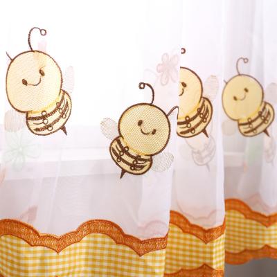 China Pastoral Custom Luxury Embroidery Animal Printing Home Living Room Flat Window Curtains for sale