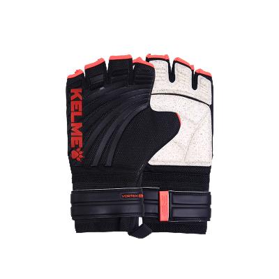 China Anti-Slip Goalie Gloves KELME Customized Club Team Men Football Gloves Soccer Training PU Latex Professional Goalkeeper Soccer Training Gloves for sale