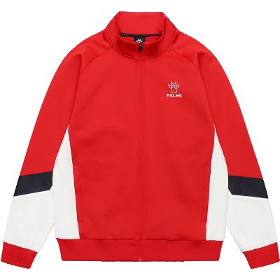 China KELME New Arrivals Adult Sports Soccer Training Jacket Breathable Custom Zipper Full Knitted Running Jacket Soccer Jacket for sale