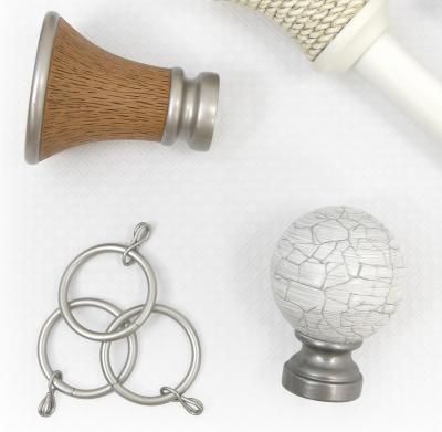 China Minimalist Home Decorative Wooden Finials For Curtain Rods Pole for sale