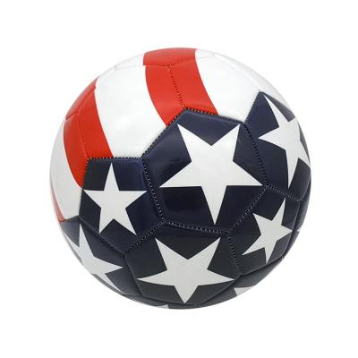 China For Age Up To 8 Size 5 Official Custom Print Country Flag PVC Leather Soccer Ball for sale