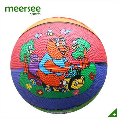 China Basketball Fans Or Clubs Meersee 5 Inch Mini Indoor Rubber Basketball Prize for sale