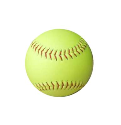 China High Quality Meersee Soft Brand PU Softball 12 Inch Yellow Baseball for sale