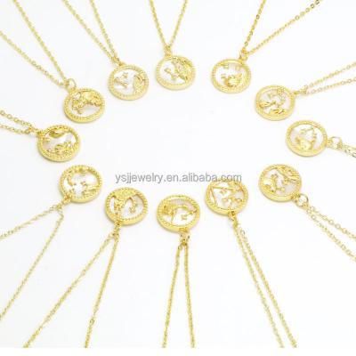 China TRENDY New Design Jewelry Custom Twelve Letter Zodiac Stainless Steel Necklace Hot Selling Zodiac Pendant Female for sale