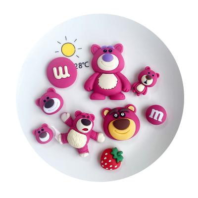 China Hot DIY Cell Phone Case Glue Cream Bear Strawberry Bear Europe Cartoon Resin Hand Material for sale