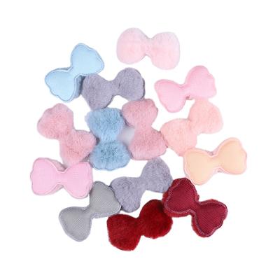 China DIY Material Headdress Plush Bow Tie Bow Tie Hair Accessories Material Clothing Accessories for sale