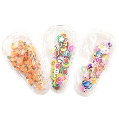 China Self-adhesive Transparent PVC Stars Quicksand Clothing Accessories Fruit Handmade Circle Rope Hairpin Hair Accessories Head Material DIY for sale