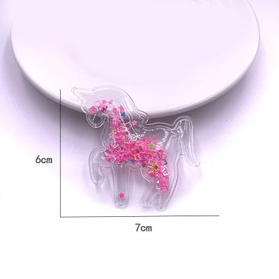 China DIY Self Adhesive Unicorn Sequin Accessories Transparent Inflatable Angel Wing Patch Hair Accessories for sale