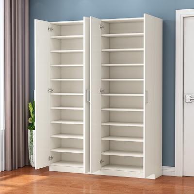 China (Size) Multi Rack Two Doors Adjustable Customized Wooden Shoe Storage Cabinet Layers Shoe Cabinet for sale