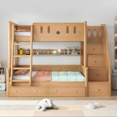 China Modern Space Saving Kids Bed Frames Modern Wooden Bed Single Kids Bunk Bed With Drawer for sale