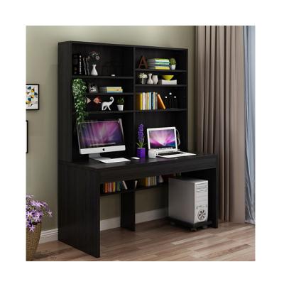 China Simple Office Expandable Household Computer Combination Bookcase Children's Desk Learning Writing Double Desk for sale