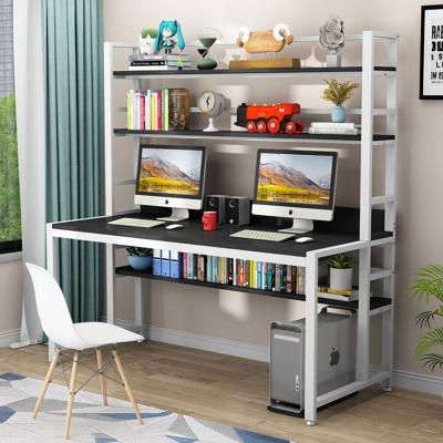 China Customized Bedroom Student Learning Office Household Single Desk Double Computer Desk Combo Shelf for sale