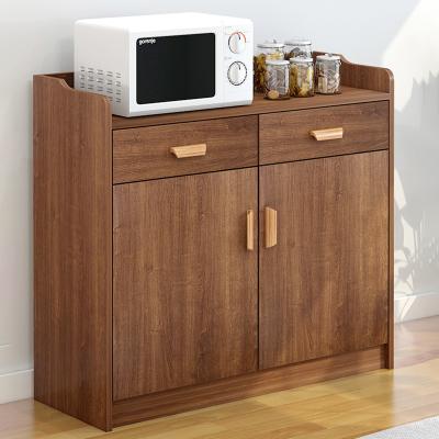 China White Nordic Style Expandable Sideboard And Light Oak Kitchen Dish Cupboard Dining Cabinet for sale