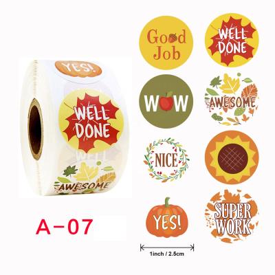 China Wholesale Custom 1inch Waterproof Round Cartoon Animal Label Stickers For Kids for sale