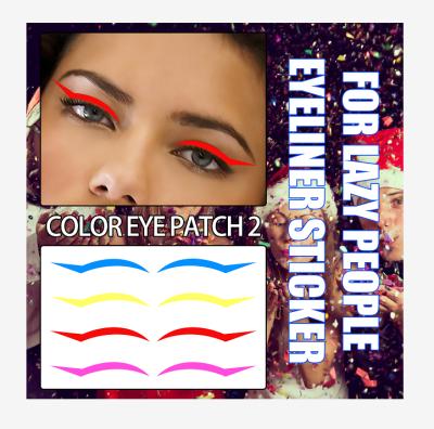 China Temporary Holographic Glitter Eyeliner Lash Eyeliner Sticker Makeup Lash Sticker With Eyeliner Sticker for sale