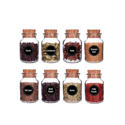 China 144pcs Modern Waterproof Adhesive Vinyl Spice Jar Kitchen Pantry Label Stickers Custom Made Waterproof for sale