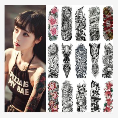 China Temporary Custom Non-Toxic Waterproof Emulational Hand Tattoo Full Arm Body Sleeve Sticker for sale