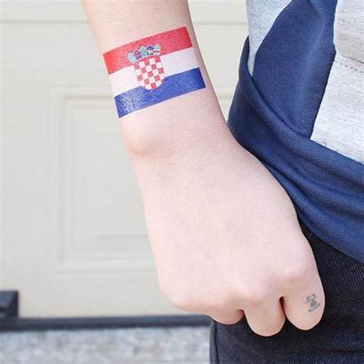 China Temporary Custom Waterproof Face Hand Decoration World Flags Temporary Tattoo Stickers for sale