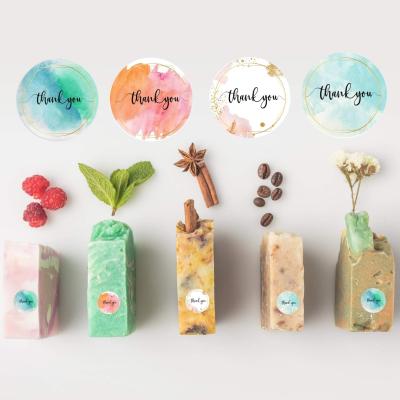 China Anti-Counterfeit High Quality Cheap Colorful Marble Thank You Thank You Cards Custom With Logo Stickers 500 Pcs for sale