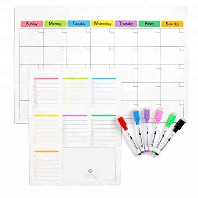 China Train The Factory Hot Selling Monthly Planner Whiteboard Magnetic Weekly Sticker For Fridge for sale