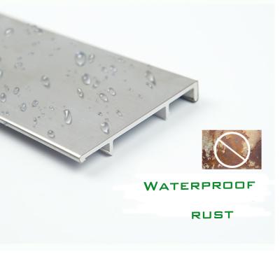 China Senmry Modern Square Anti Slip School Metal Flat Skriting Panel Stainless Steel Skirting Molding for sale