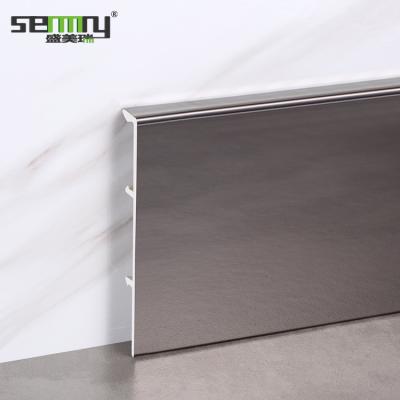 China Custom Modern High End Bending Stainless Steel Floor Skirting Board for sale