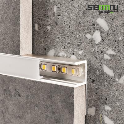 China Modern High Quality Aluminum Profile LED Tile Height Corner Junction Panel Tile Trim for sale