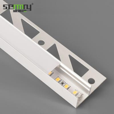 China Wholesale Modern Corner Profile Tile Aluminum Material Decorative Metal Trim For LED Tile Waist Trim for sale