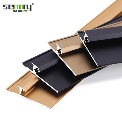 China Modern Decorative Anodized Matt Black Metal Aluminum Tile Trim Closure Trimming for sale