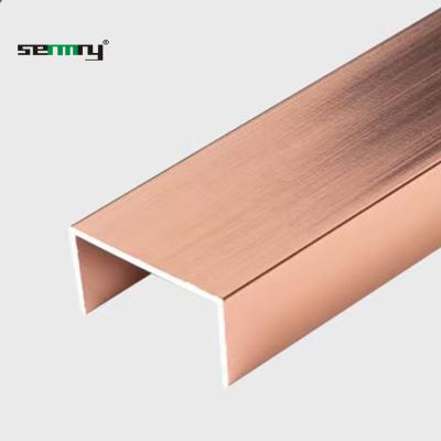 China 2021 Modern Newest Decorative Design Aluminum U Trimming Trim With Base Support for sale