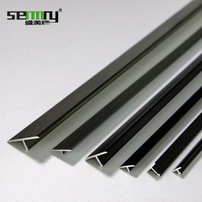 China Modern Hot Selling Decoration Aluminum T Shaped Tile Trim Splicing T Shaped Metal Trim for sale