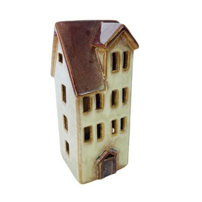 China Garden Decoration Hot Sale Ceramic Garden Porcelain Hallow House Statue Figure for sale