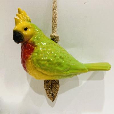 China High Quality Home Decoration Ceramic Bird House Yard Decoration Animal Wind Chime Bell for sale