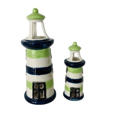 China Creative Ocean Style Lighthouse Art Deco New Design Home 3D Decoration Ceramic Gift and Souvenir for sale