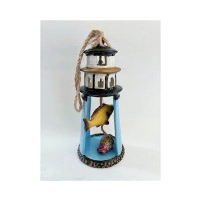 China Ceramic Decor Nautical Lighthouse Wind Bell Chime Garden Supplies Ceramic Decorations for sale