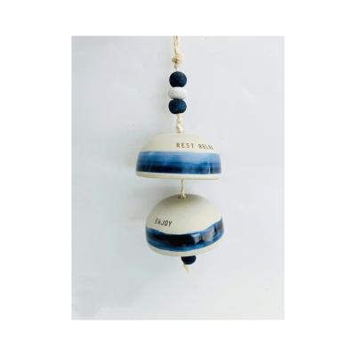 China Wholesale Ceramic Bell Wind Chime Hanging Garden Supplies Small Decorations for sale