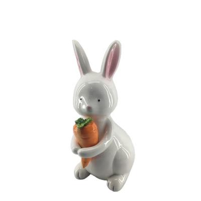 China Art Deco Best quality handmade ceramic stonerware rabbit home office decor supply item for sale