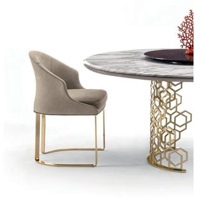 China Y-1802 Modern European Modern Velvet Dining Chair Gold Legs for sale