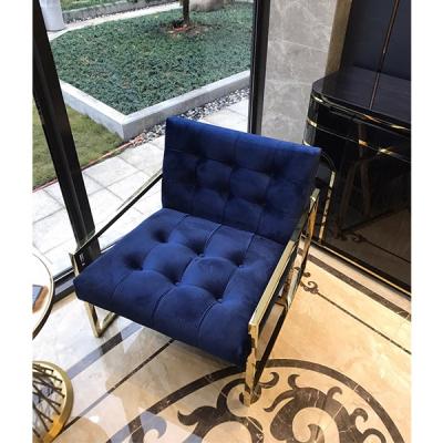 China Y-1912 Modern Modern Living Room Seating Velvet Chairs With Gold Base for sale