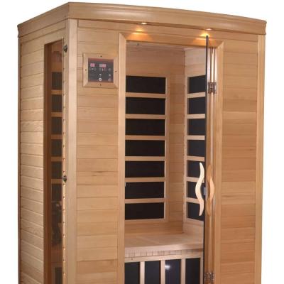 China Computer Control Panel 1 Person Ozone Near Far Infrared Canadian Hemlock Cedar Sauna Room Sauna Room Steamer for sale