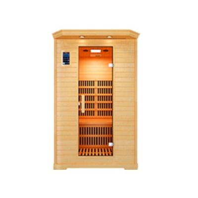 China New Fashion Computer Control Panel Outdoor Solid Wood Infared Sauna Room High Quality 2 Person Size for sale