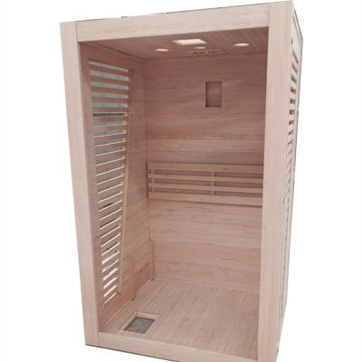 China Computer Control Panel Durable Using Low Price Home Wooden Glass Door Sauna Room for sale