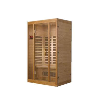 China Computer Control Panel Good Quality Sauna Room Wooden Hot Selling 2 Person Healthy Infrared for sale