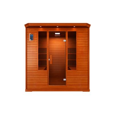 China Computer Control Panel Wholesale Price Solid Wood Dry Steam 4 Person Infared Sauna Room for sale